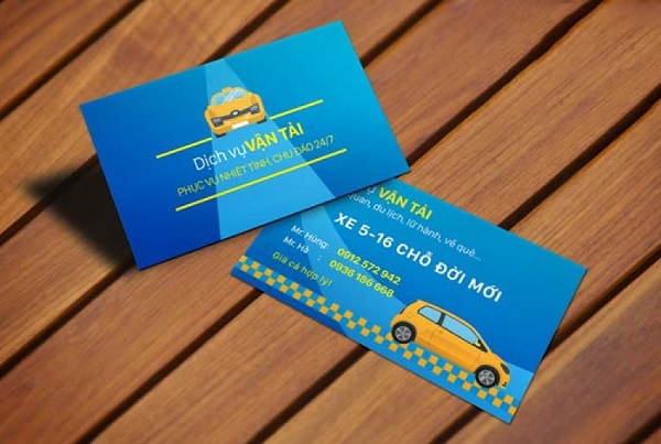 Mẫu card visit dành cho xe du lịch