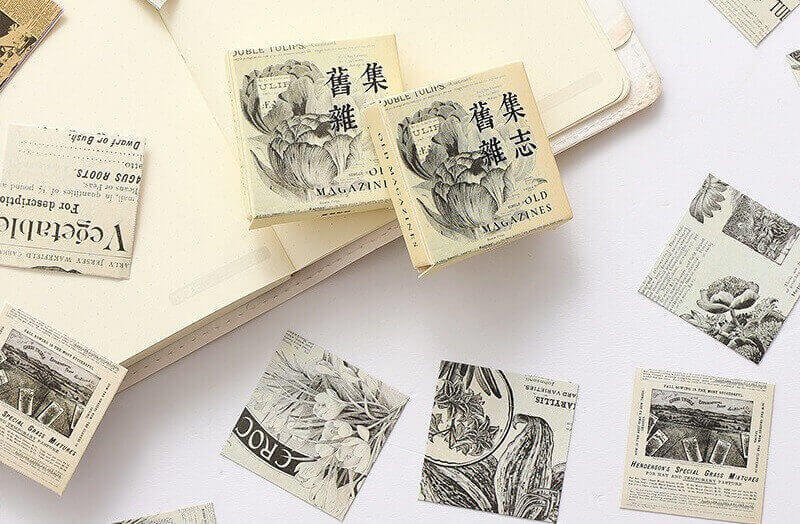 Làm sticker giấy từ sách cũ