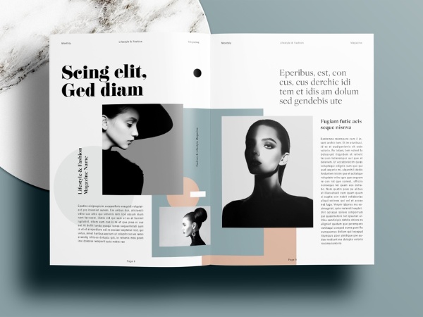 Mẫu in tạp chí fashion