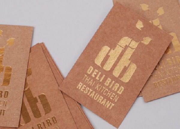 Mẫu name card giấy kraft ép kim cực kỳ thu hút