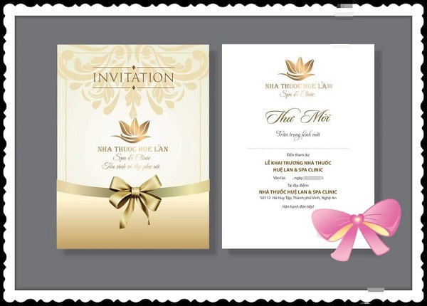 Mẫu thiệp mời khai trương nhà thuốc