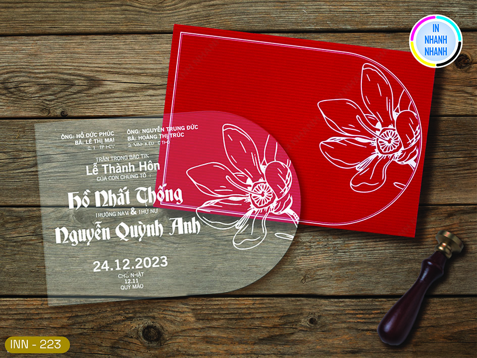 Thiệp Cưới In Nhanh Mã 223