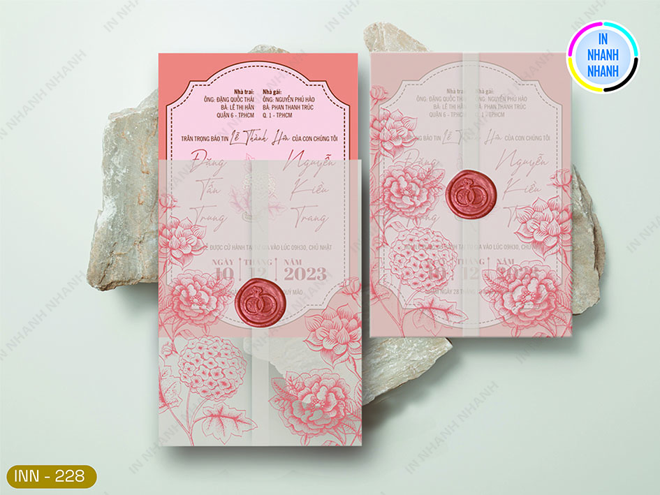 Thiệp Cưới In Nhanh Mã 228