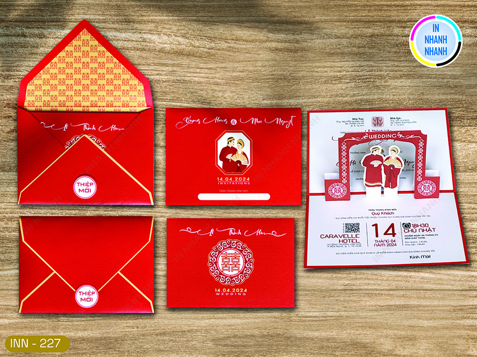 Thiệp Cưới In Nhanh Mã 227